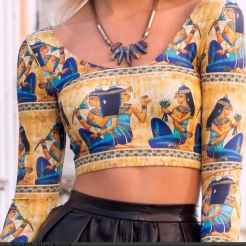Blackmilk eqyptian long sleeve crop top